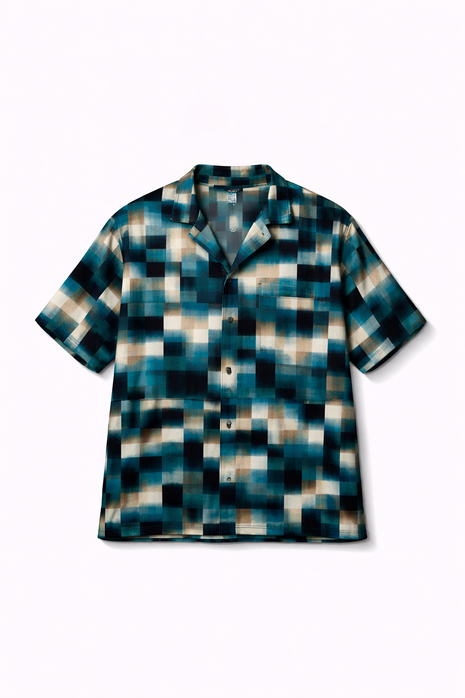 OCEAN PIXEL OVERSIZED SHIRT