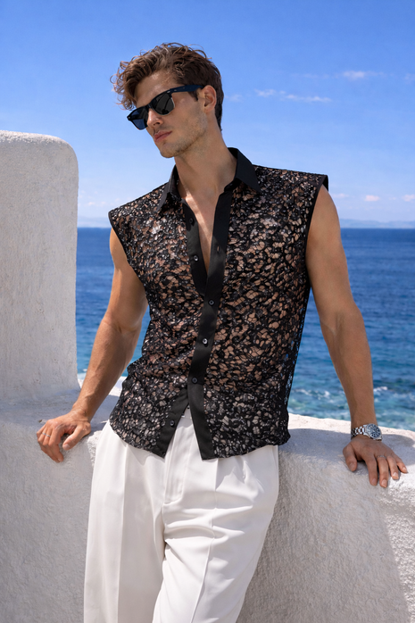 ALEMAGOU LACE SHIRT