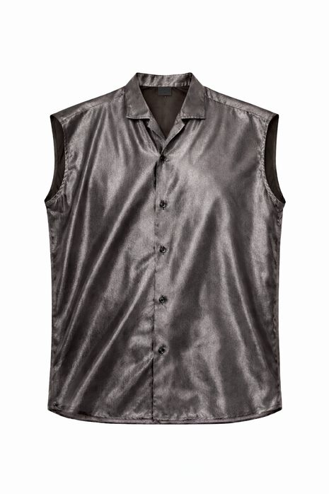 OVERSIZED SLEEVELESS SHIRT