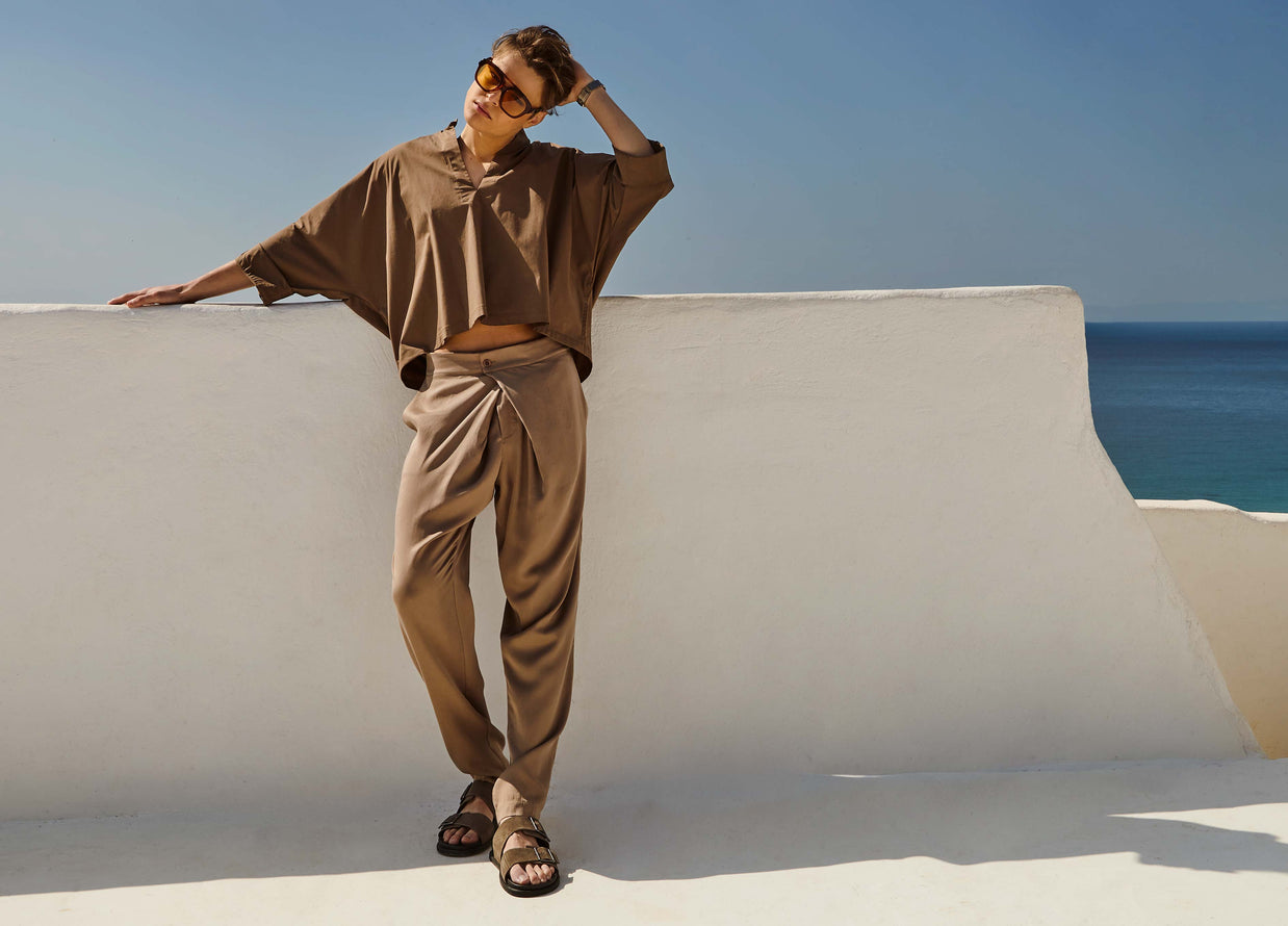 WRAP PANTS – MOCHA