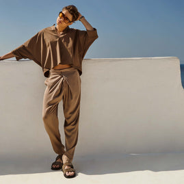 WRAP PANTS – MOCHA