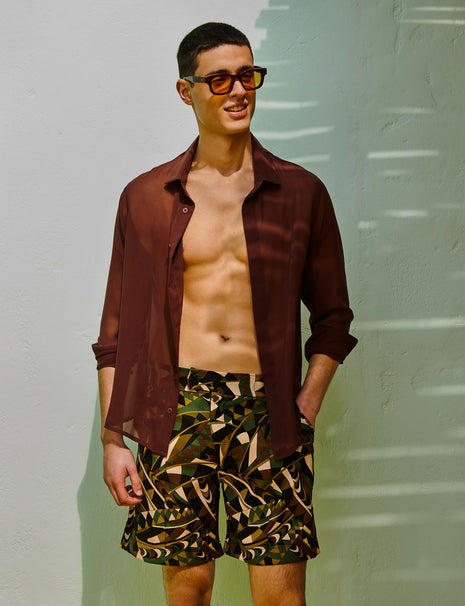 THE MOSAIC SILK SHORTS