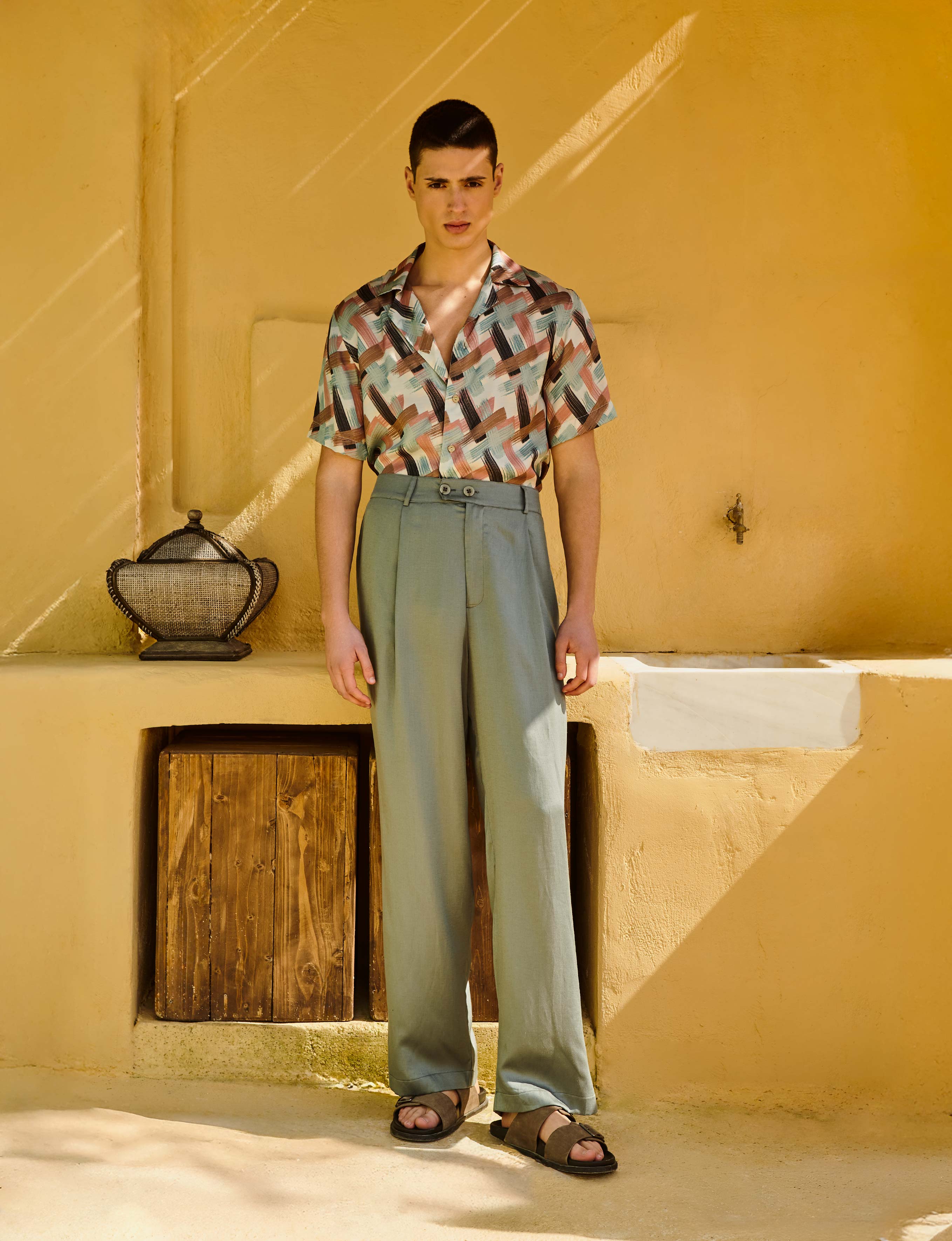 RIVIERA PALAZZO PANTS PISTACHIO GREEN
