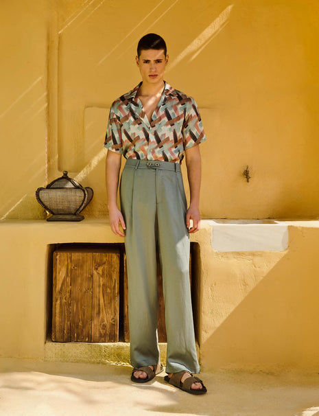 RIVIERA PALAZZO PANTS PISTACHIO GREEN