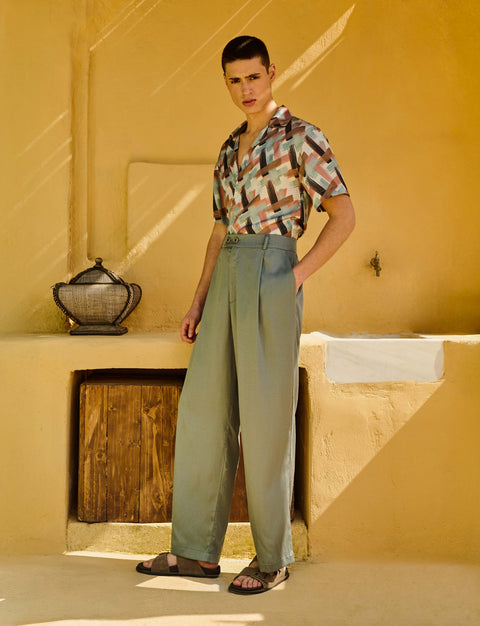 RIVIERA PALAZZO PANTS PISTACHIO GREEN