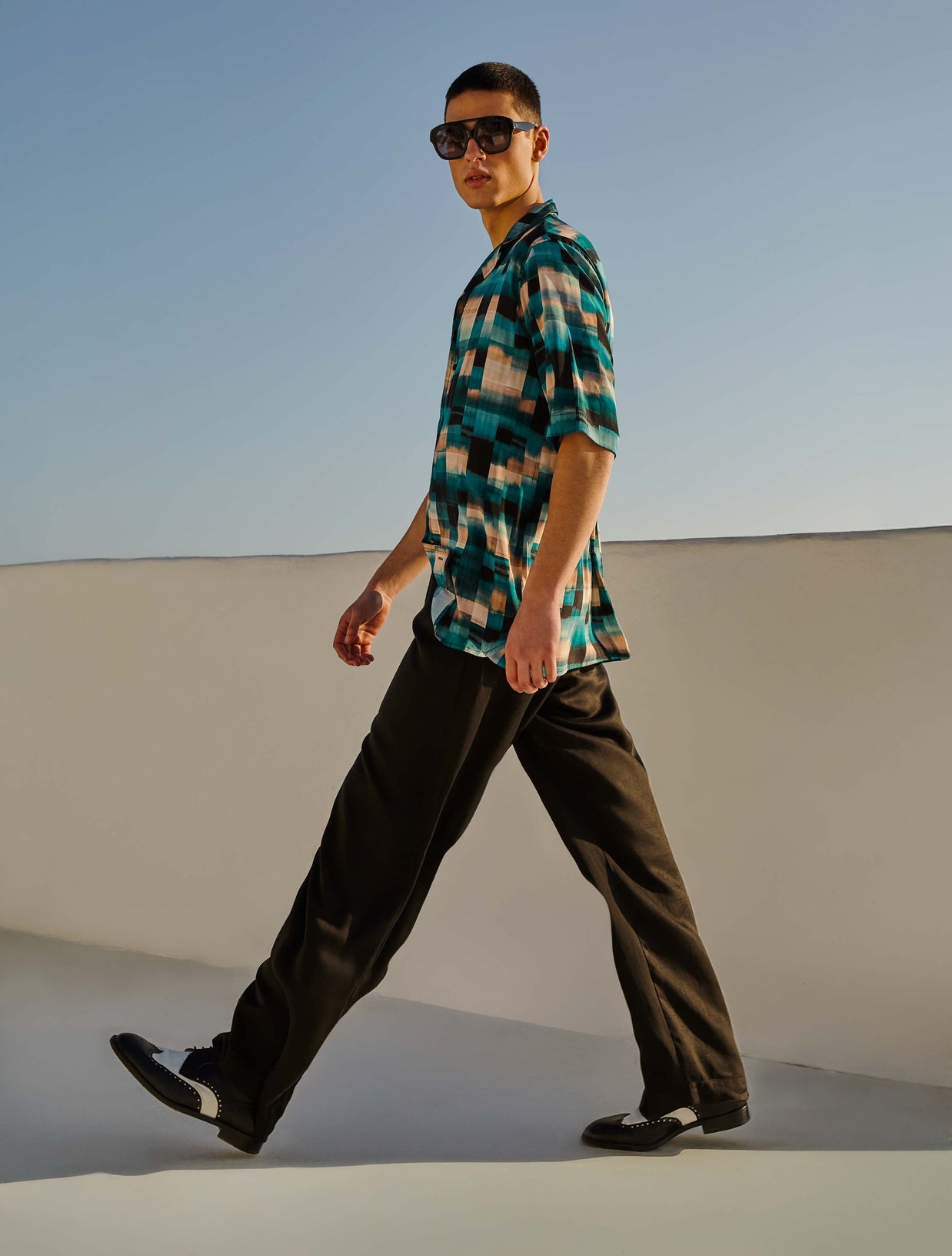 OCEAN PIXEL OVERSIZED SHIRT