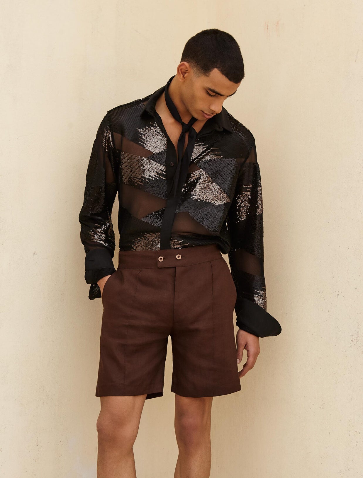 SIENNA TAILORED LINEN SHORTS