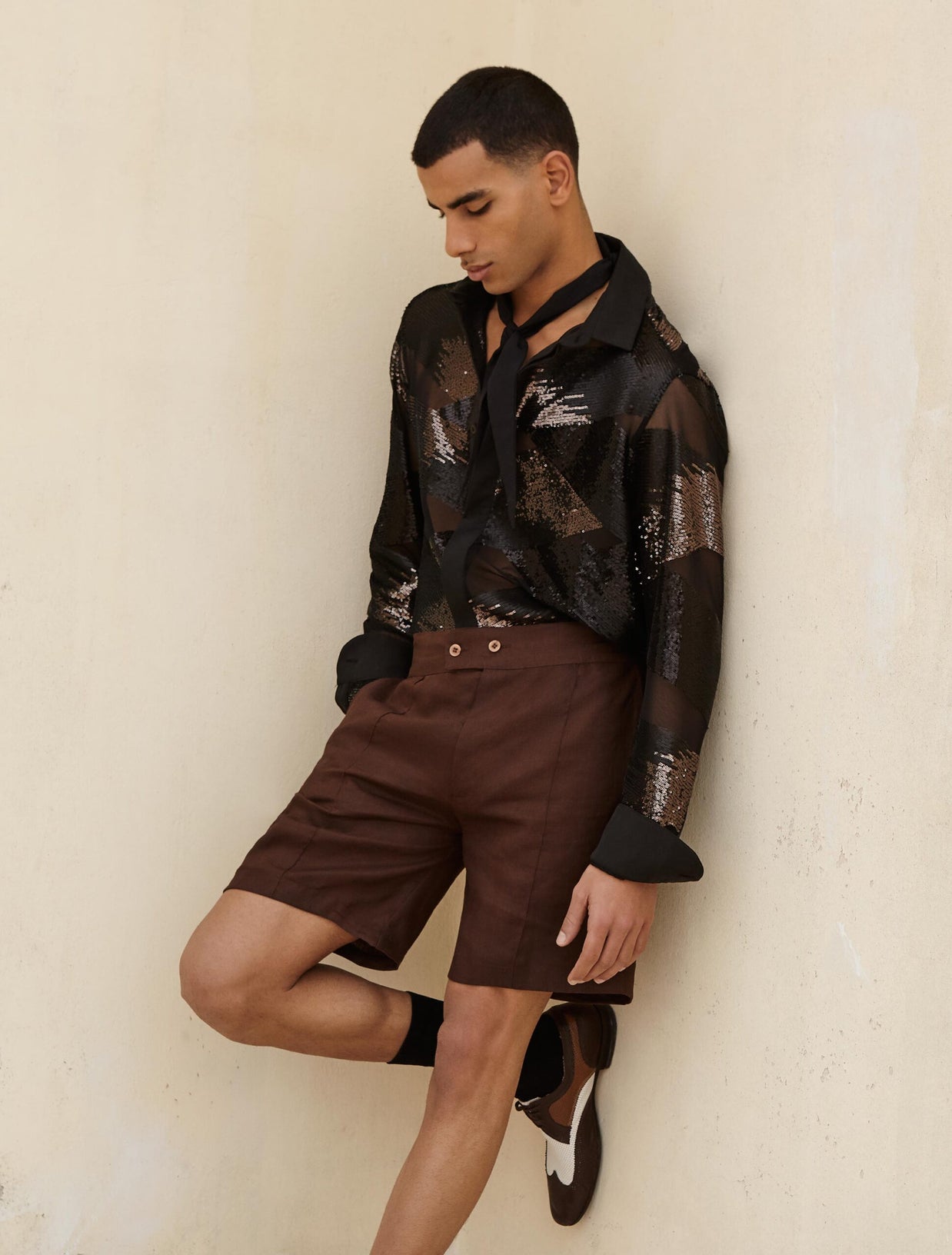 SIENNA TAILORED LINEN SHORTS