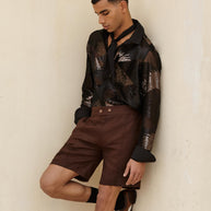 SIENNA TAILORED LINEN SHORTS