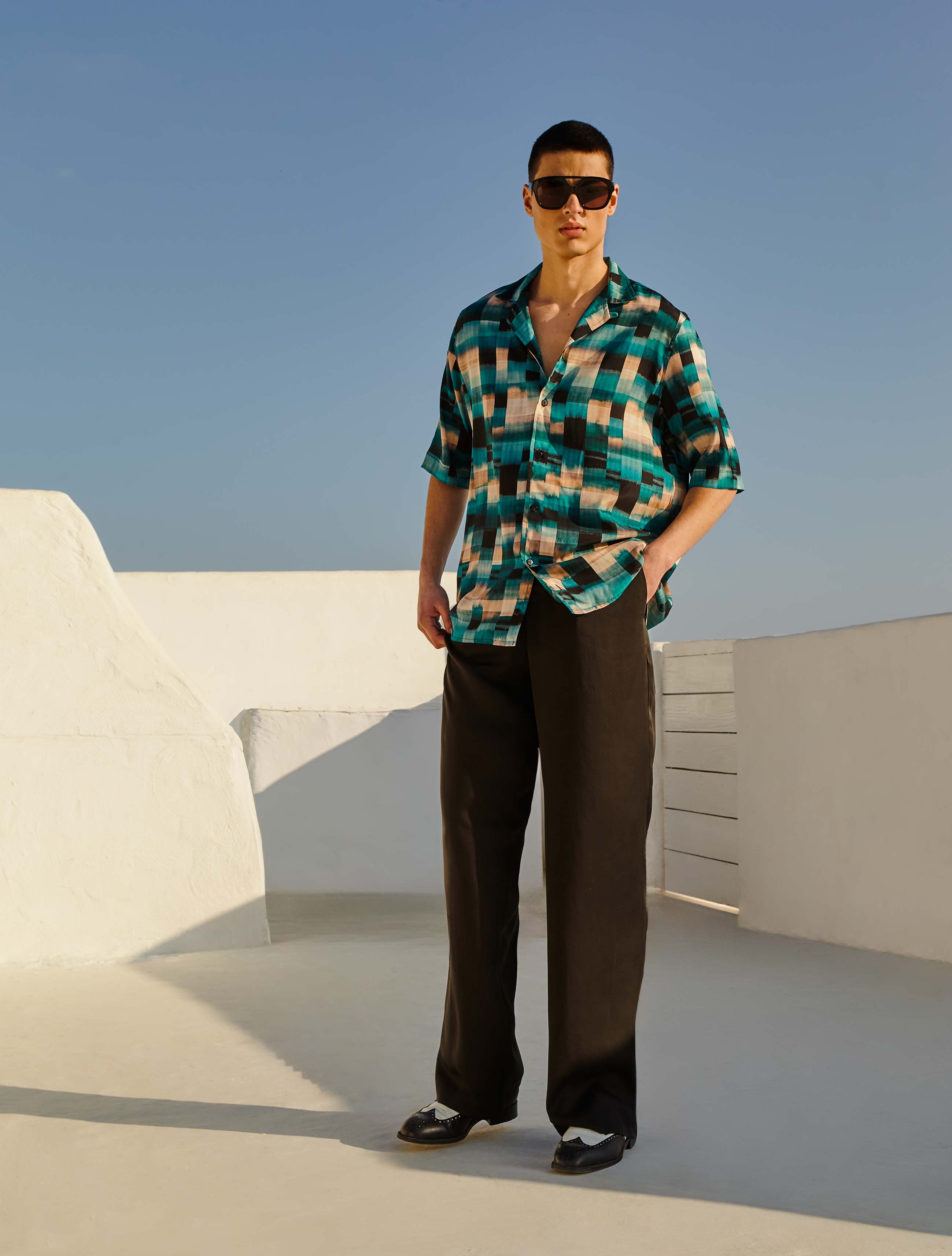 OCEAN PIXEL OVERSIZED SHIRT