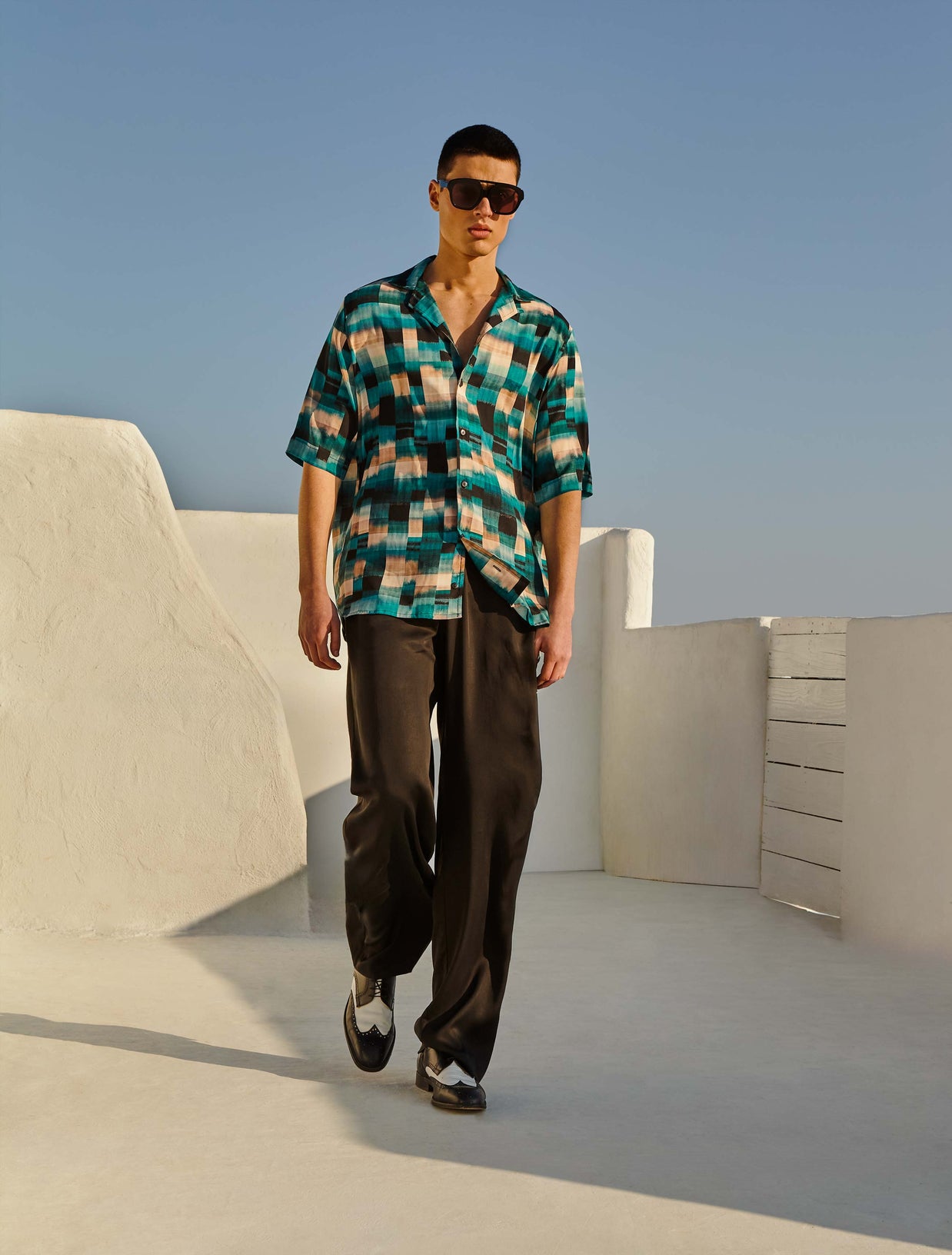 OCEAN PIXEL OVERSIZED SHIRT