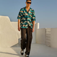 OCEAN PIXEL OVERSIZED SHIRT