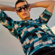 OCEAN PIXEL OVERSIZED SHIRT