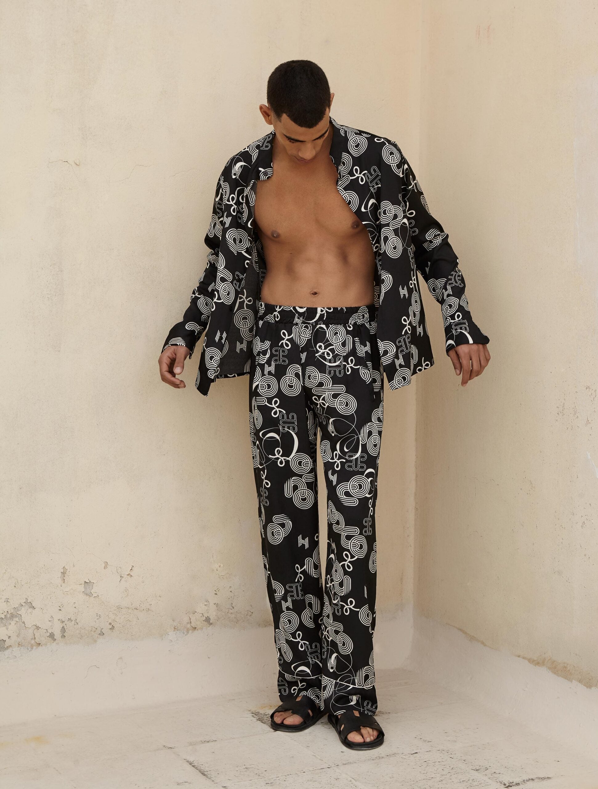 MONOGRAM TWILL TROUSERS Limited Edition – Exclusive Italian Viscose Twill