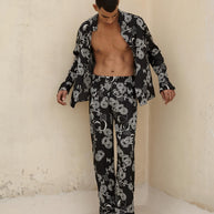 MONOGRAM TWILL TROUSERS Limited Edition – Exclusive Italian Viscose Twill