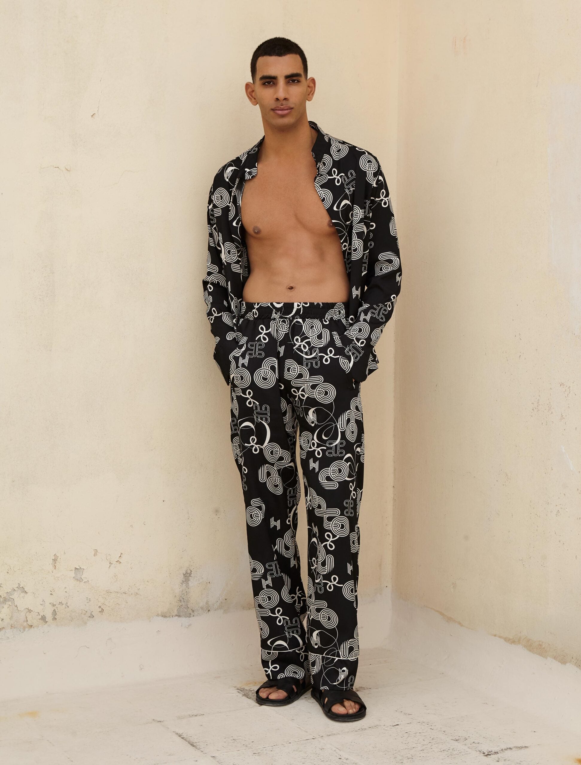 MONOGRAM TWILL TROUSERS Limited Edition – Exclusive Italian Viscose Twill