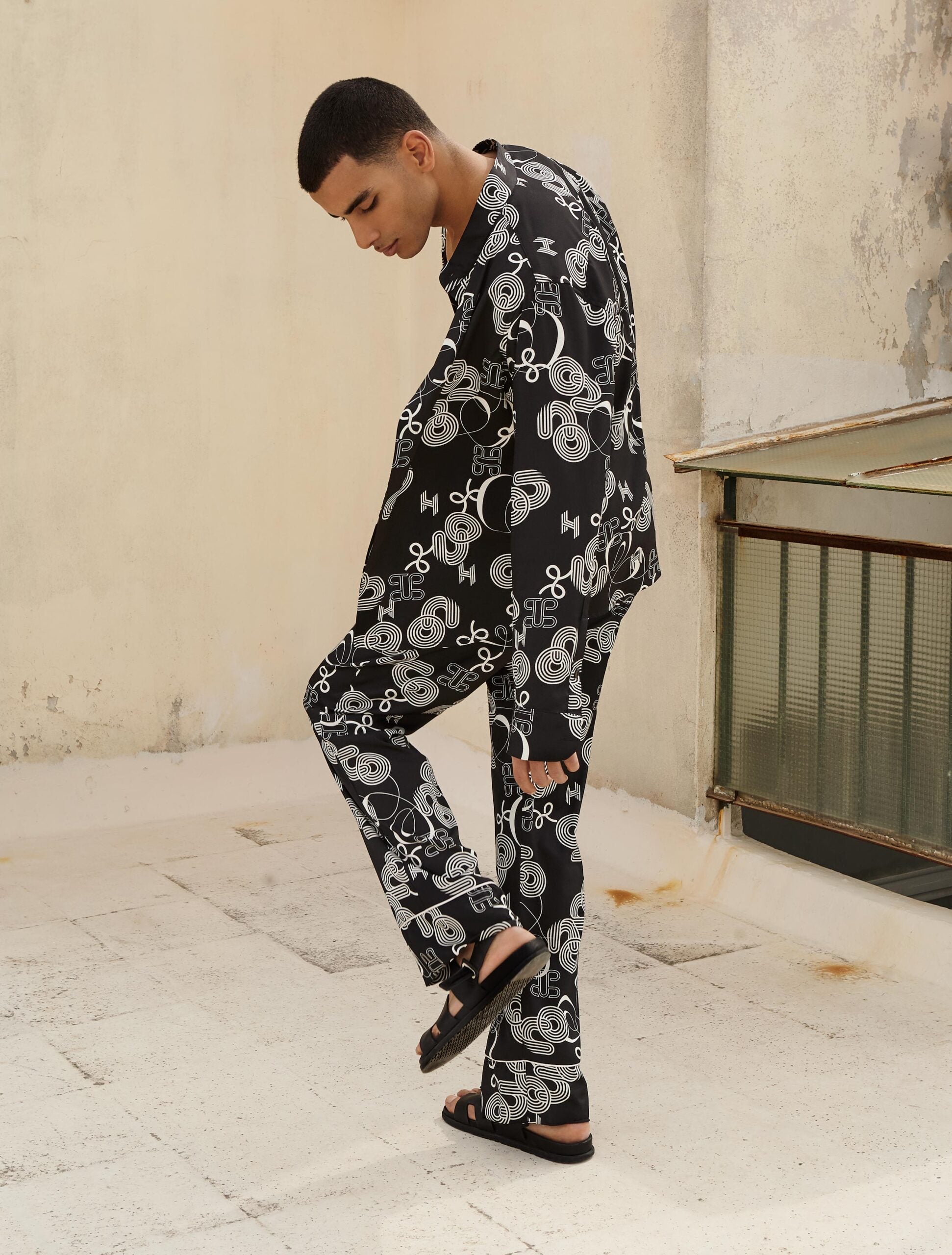 MONOGRAM TWILL TROUSERS Limited Edition – Exclusive Italian Viscose Twill
