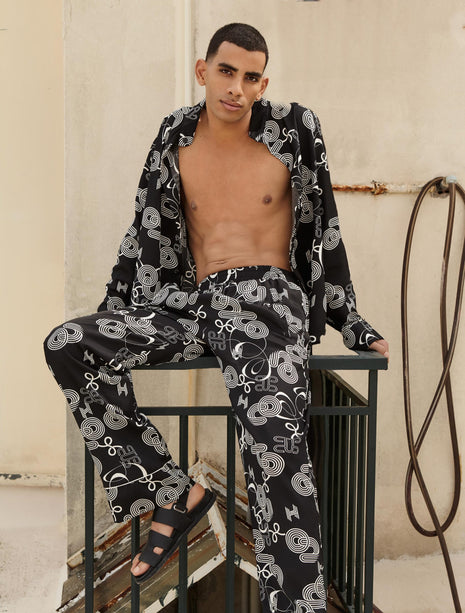 MONOGRAM TWILL TROUSERS Limited Edition – Exclusive Italian Viscose Twill