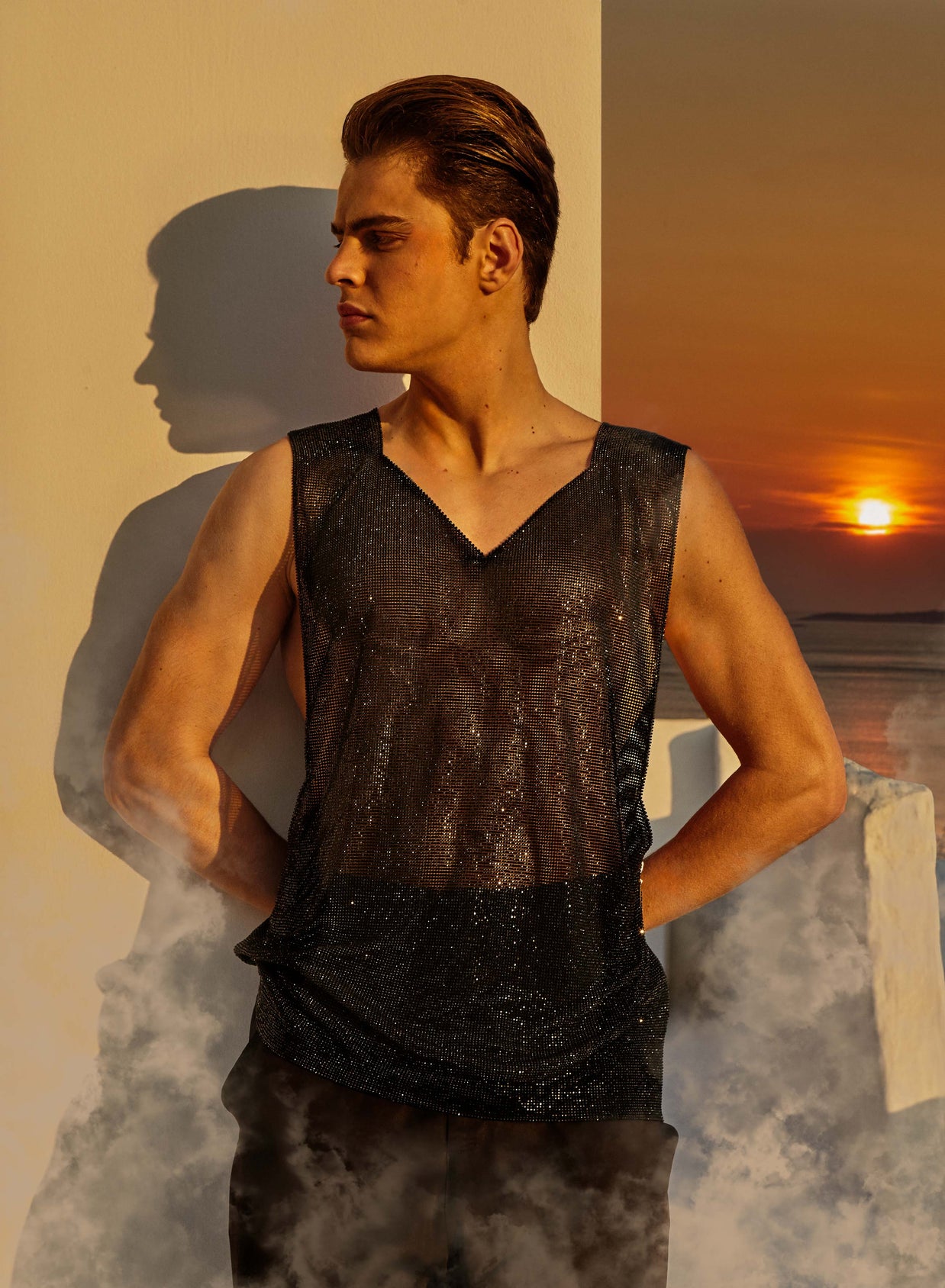 THE BLACK DIAMOND Swarovski® Crystal Tank Top