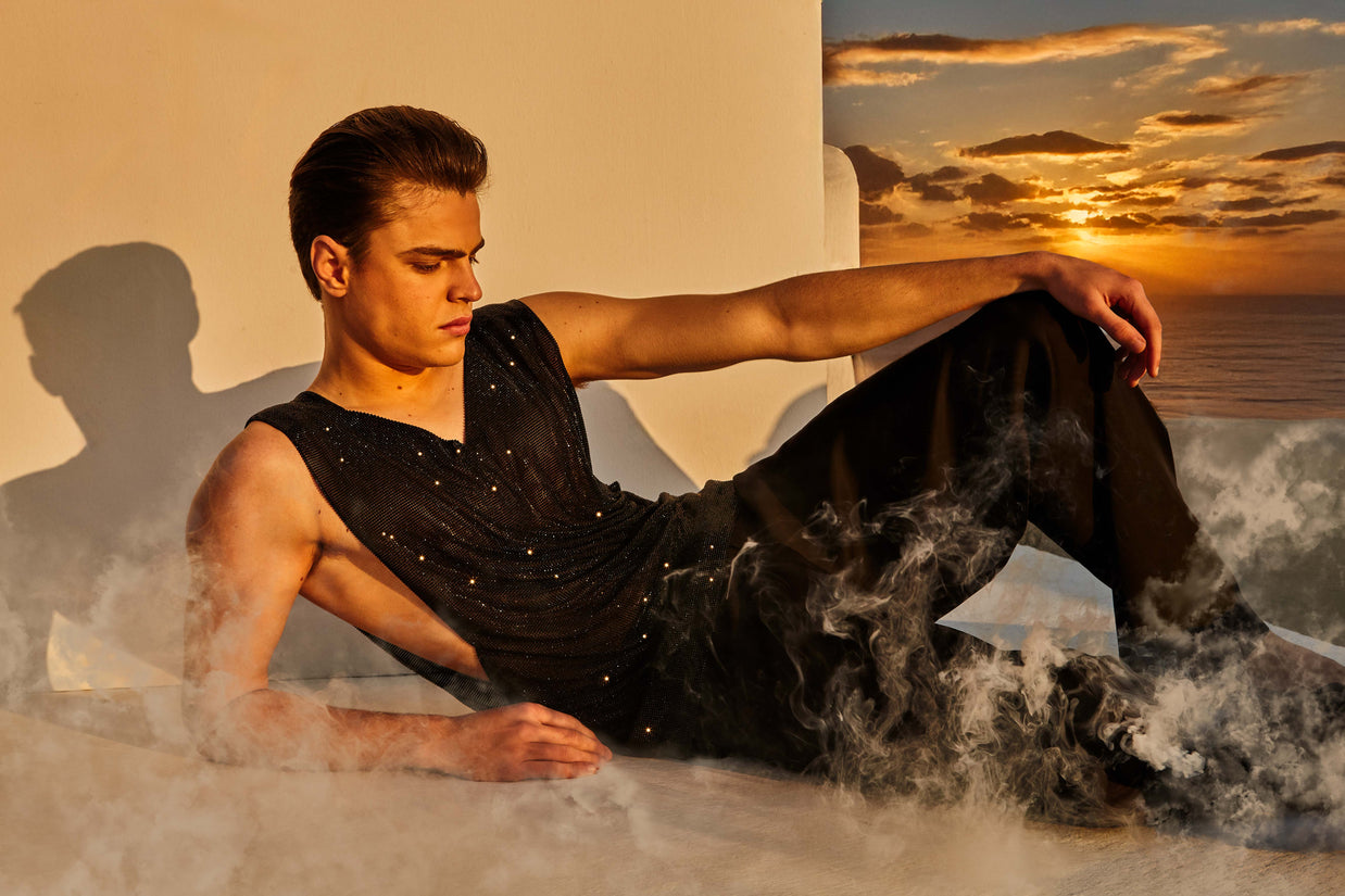 THE BLACK DIAMOND Swarovski® Crystal Tank Top