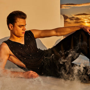 THE BLACK DIAMOND Swarovski® Crystal Tank Top