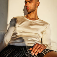 SILK TSHIRT OFF WHITE