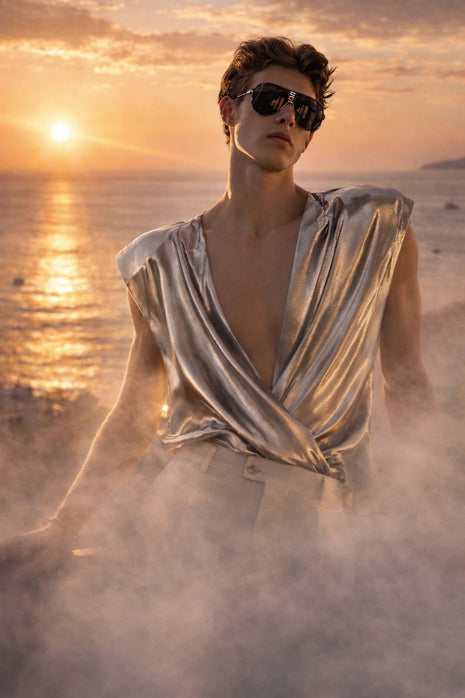 OVERSIZED SLEEVELESS SHIRT