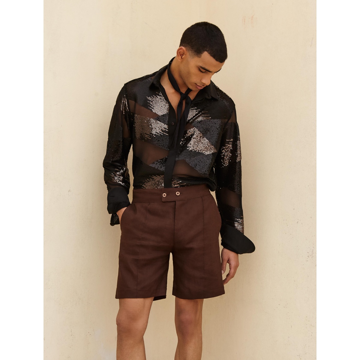 SIENNA TAILORED LINEN SHORTS